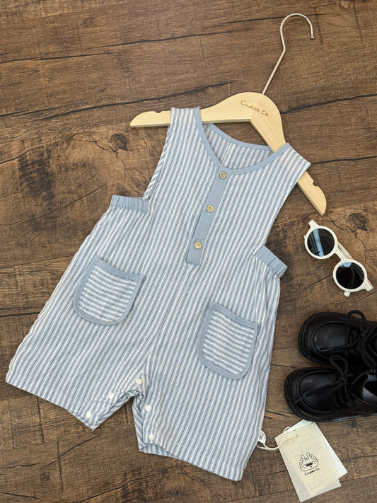 Pastel Blue Stripes Onesie